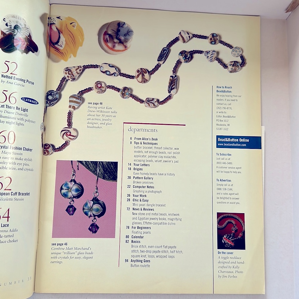 BEAD & BUTTON MAGAZINE 2 ISSUES YEAR 2000 - Picture 10 of 11